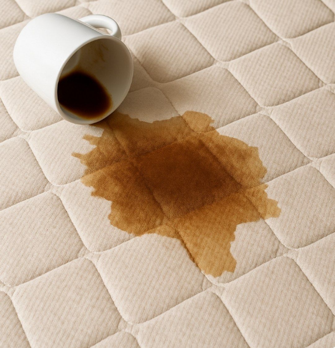 پاک کردن لکه قهوه از تشک